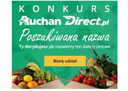 Wygraj  roczną dostawę pudełka owoców lub warzyw od Auchan