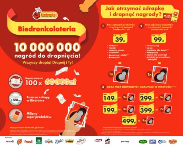 Co można wygrać w zdrapkach Biedronka? Pełna lista nagród i zasady Co można wygrać w zdrapkach Biedronka? Pełna lista nagród i zasady